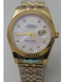 Rolex Datejust Mother Of Pearl Dial Swiss ETA 7750 Valjoux Movement Watch