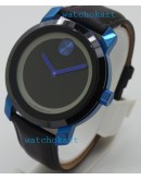 Movado Bold Leather Strap Watch