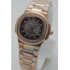 Patek Philippe Nautilus Smoke Grey Diamond Bezel Rose Gold Ladies Watch
