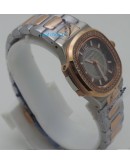 Patek Philippe Nautilus Smoke Grey Diamond Bezel Dual Tone Ladies Watch