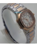 Patek Philippe Nautilus White Diamond Bezel Dual Tone Ladies Watch