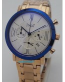 Piaget Altiplano Chronograph GMT Blue Bezel Watch