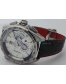 Tag Heuer Grand Carrera Calibre 36 Steel White LEATHER STRAP WATCH