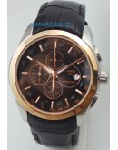 Tissot Couturier Chronograph Black Leather Strap Watch