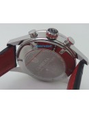 TAG HEUER CARRERA CALIBRE 16 DAY DATE  LEATHER STRAP WATCH