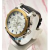 Mont Blanc White Chronograph Leather Strap Watch A