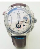 Tag Heuer Grand Carrera Calibre 36 Leather Strap White Swiss ETA 7750 Valjoux Movement Automatic Watch