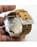 Mont Blanc Chronograph Steel Brown Strap Watch