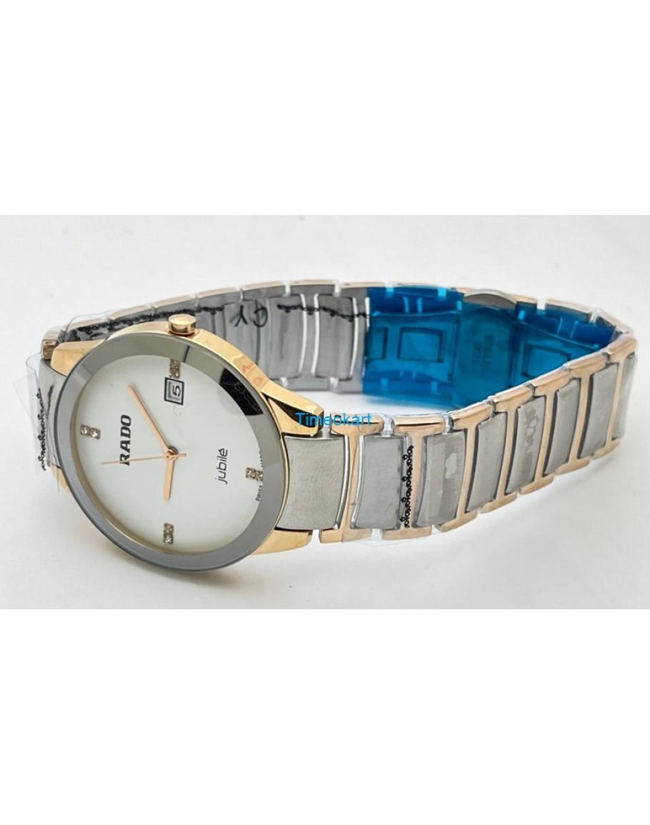 Rado jubile white top gold men's watch