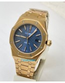 Audemars Piguet Royal Oak Rose Gold BLUE Swiss  Automatic Watch