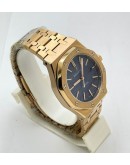 Audemars Piguet Royal Oak Rose Gold BLUE Swiss  Automatic Watch