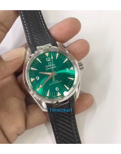 OMEGA SEAMASTER AQUA TERRA GREEN SWISS AUTOMATIC WATCH