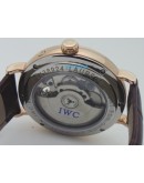 I W C Portugieser Tourbillon Mystere Retrograde White Swiss ETA Automatic Watch