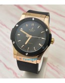 Hublot Vendom Classic Rose Gold Black Rubber Strap Swiss Automatic Watch